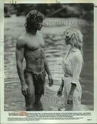 1981 Press Photo Miles O'Keefe & Bo Derek Star In Tarzan The Ape Man • $12.99