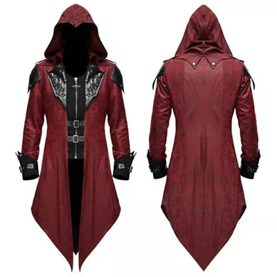 Assassin Cosplay Leather Medieval Renaissance Costume Victorian Knight Tailcoat • $61.39
