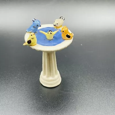 Vintage Hagen Renaker Miniature Bird Bath Fountain Figurine 5 Birds 2.5  • $54