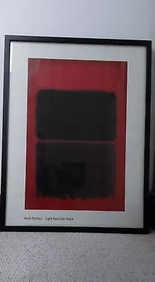 Mark ROTHKO Large Framed Tate Modern Poster (2003) Light Red Over Black (1957) • £50