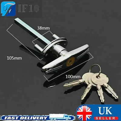 T-Handle Diamond Square Spindle Replacement Garage Door Lock Security Locking • £11.92