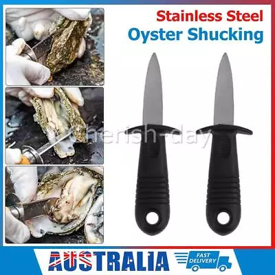 2X Oyster Shucking Knife Clam Shellfish Seafood Opener Tool Shucker Knives AUS • $7.71