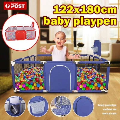 Baby Playpen Safety Gate Kids Interactive Activity Center Fence Game Play Yard • $41.24