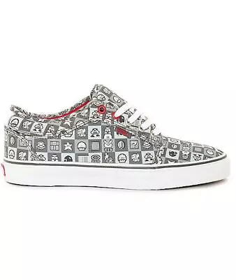 Vans X Nintendo Authentic CHUKKA LOW Checker Super Mario Bros Gray Womens 6.5 • £197.94