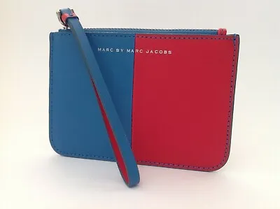 £37.50 • Buy New Ladies Marc Jacobs 'Sophisticato Halfsies' Small Red & Blue Wristlet Pouch