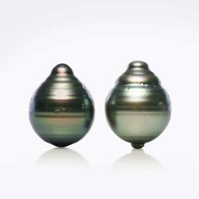 $19.90 • Buy Pair 10.2mm+10.3mm Tahitian Saltwater Cultured Loose Pearl Undrilled, 16.85Carat