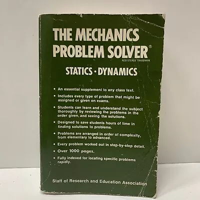 £11.99 • Buy SALE Mechanics: Statics & Dynamics Problem Solver By US Import Rare Copy D1