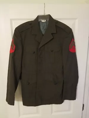 Vintage US Army Green Dress JACKET Coat Men Uniform 37XS • $18.71