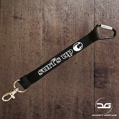 Surfs Up Surfing Wake Boarding Mini Lanyard VW Camper Car Keyring Keychain Gift • $9.93