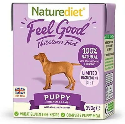 Naturediet Feel Good Wet Dog Food Natural And Nutritionally Balanced Puppy 390g • £25.56