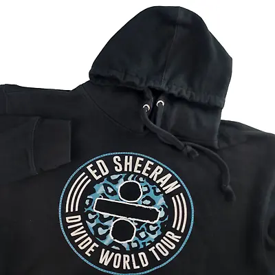 Ed Sheeran Divide World Tour Black Kangaroo Pouch Pullover Hoodie • $19.99