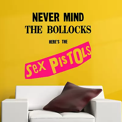 Large Punk Sex Pistols Never Mind Bollocks Wall Sticker Transfer Decal • £7.49