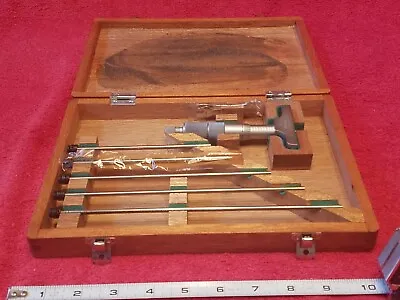 MITUTOYO 129-128 Depth Micrometer DMC 2.4-6  In Wooden Case Machinist  JAPAN  • $75.95