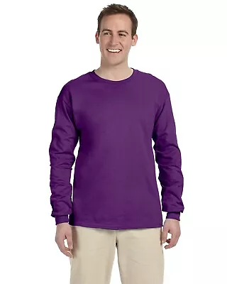 Gildan Ultra Cotton Mens Crewneck Long Sleeve T-Shirt S-5XL 2400 G240 • $12.35