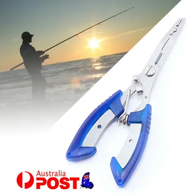 $7.09 • Buy Fishing Pliers Scissors Line Cutter Braid Split Ring Tool Lip Grip TACKLE