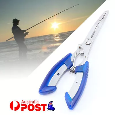 Fishing Pliers Scissors Line Cutter Braid Split Ring Tool Lip Grip TACKLE • $8.68