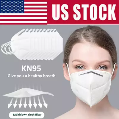 Disposable Face Mask KN95 White Non Medical Mask 1/10/30/50/100/200/500/1000 • $5.89