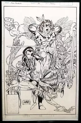 New Mutants #100 By Rob Liefeld 11x17 FRAMED Original Art Poster Marvel Comics • $49.95