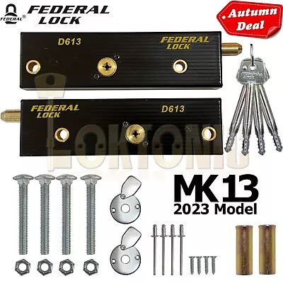 £38.50 • Buy Federal Enfield Up And Over Garage Door Bolts Locks High Security Mk13 2023