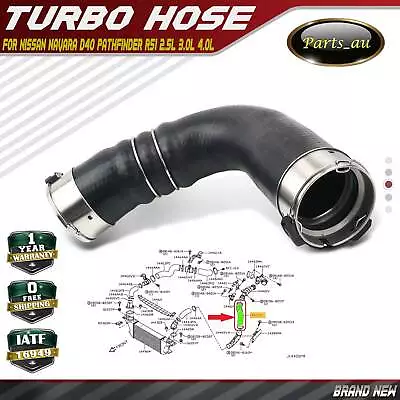 $59.99 • Buy Turbo Inter Cooler Hose For Nissan Navara D40 Pathfinder R51 2.5L 3.0L 4.0L