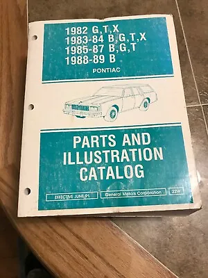 $99 • Buy NOS Pontiac Parts Catalog Book Manual 82-90 BGTX Models Grand Prix  GM Vintage