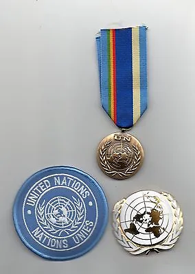 United Nations Medal For Mali ( Minusma )   un Beret Badge And Sleeve Badge • £27.95