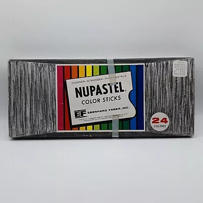 Vintage Nupastel Color Sticks EF Eberhard Faber 24 Colors Pastels Box BinO • $16.58