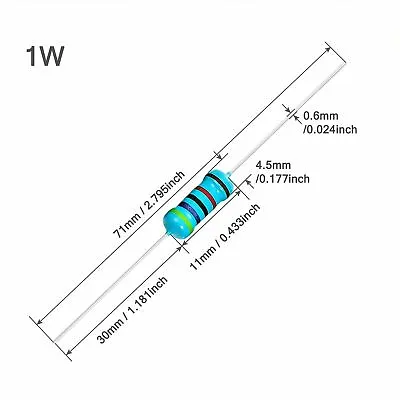 10 PCS  0.22 Ohm 1 Watts Metal Film Resistors 1% Tolerance  Shipped  From USA • $2.99