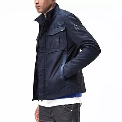 G Star Raw Rovic Overshirt Chore Utility Jacket Navy Size Medium • $68