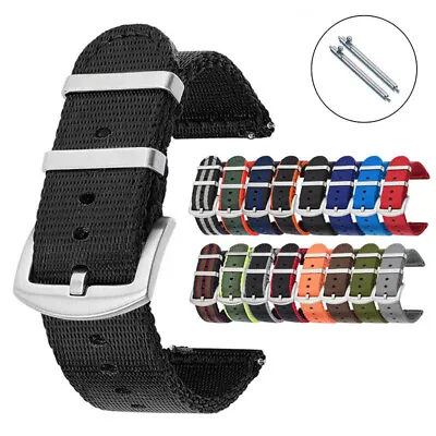 Nylon Smartwatch Band Bracelet Watch Strap Band 18 20 22 24mm Quick Release Pins • $9.95