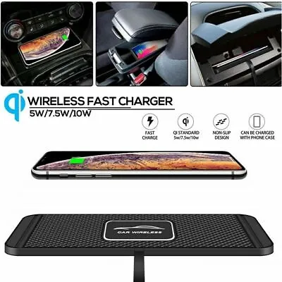 QI Wireless Car Phone Charger Fast Charging Pad Mat For IPhone Samsung Universal • $15.99