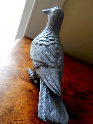 Vintage Heavy Beautiful Single 6.75  Cast Iron Dove Gray Painted Rustic Patina. • $38