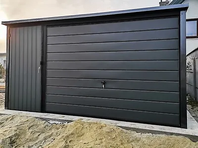 £4900 • Buy Metal Garage  13ftx X20ft  4mx6m Matte Graphite + Front Door Shed  Warehouse,car
