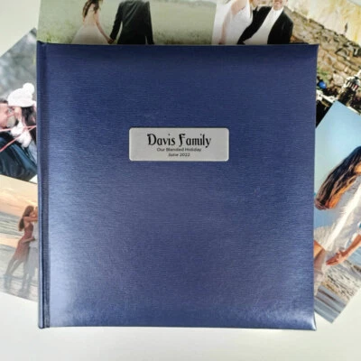 $45 • Buy Personalised Family Blue Photo Album - 200 - Made To Order Custom Gift