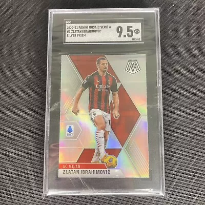 Silver Mosaic - Soccer Serie A 2020-21 - Zlatan Ibrahimovic - AC Milan - SGC 9.5 • $59.99