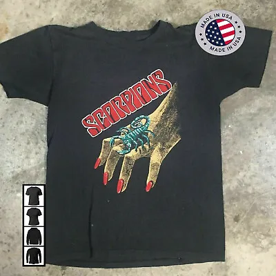 Vintage Scorpions Single Stitch 1980s Cotton Black Unisex S-234XL T-Shirt DD752 • $18.96