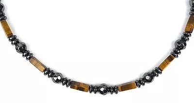 Men Women Therapy Magnetic Hematite Br TIGERS EYE Stone Bracelet Anklet Necklace • $36.99