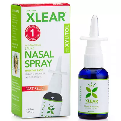 Xlear Xylitol Saline Nasal Spray Fast Relief 1.5 Fl Oz (45 Ml) • $39.50