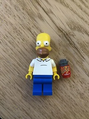 Homer Simpson LEGO The Simpsons Minifig With Buzz Cola Can  From Set 71016 • $20