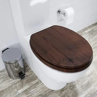 Croydex WL610477H Molvena Toilet Seat Walnut Effect • £48.51