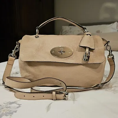 Mulberry Edie Bag In Powder Beige Heavy Grain Leather *Exceptional Condition* • £169