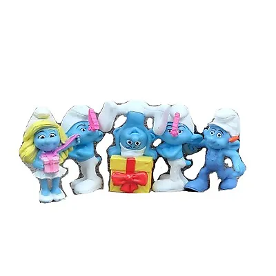 5 McDonalds 2011 SMURF Toys Smurfette Handy Jokey Grouchy Cartoon Animation Gift • $14.97