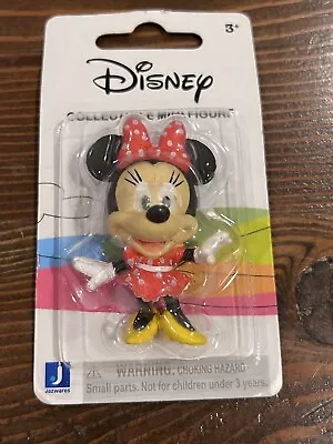 Disney Minnie Mouse Collectible Mini Figurine Toy Or Cake Topper Pink Bow Dress • $6.99