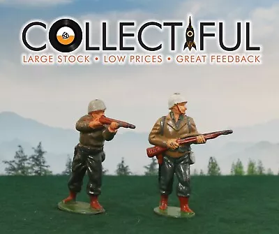 Britains Scale Vintage Lead Figures -  Us Army Field Soldiers  - Rifle 🔥 1195 • $14.99