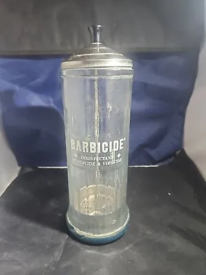 VTG Barbicide  Glass Barber Shop Disinfectant Soaking Jar For Combs / Scissors • $15