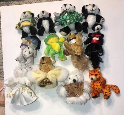 Lot Of 12 Furryville FV Miniature Plush Articulated Animals Mattel Heart • $14.99