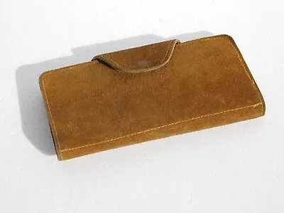 VTG Suede Leather Ladies Wallet Clutch Coin Purse Bag • $24.95