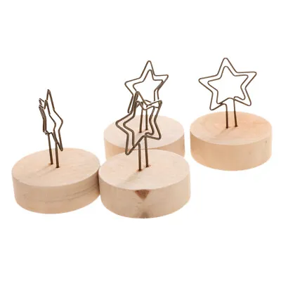 10x Lovely Star Design Photo/Memo/Note Clip Stand Table Menu Card Holder • £7.02