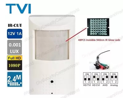 HD Hikvision Solution TVI 1080P 1/3  CMOS PIR Style Motion Detector 3.7mm Lens • $52.95