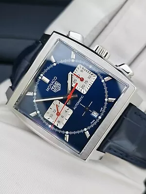 TAG Heuer Monaco Chronograph Blue Men's Watch Ref CBL2111.FC6453 2024 Full Set • £5491